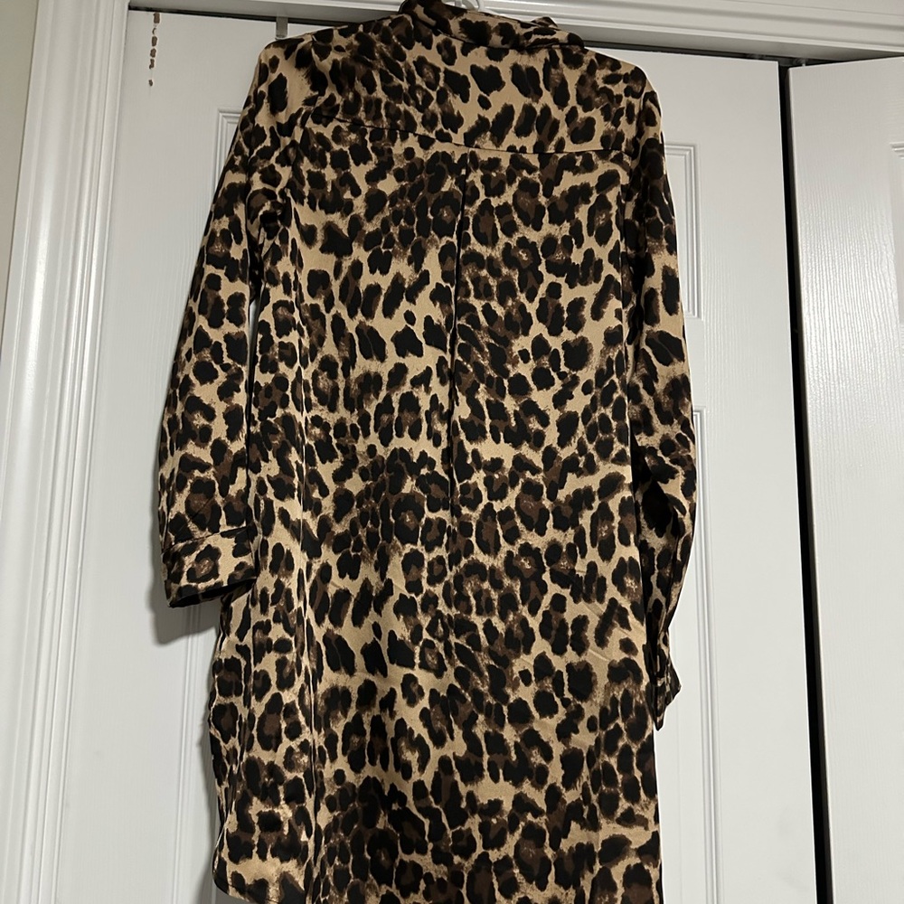 Leopard Print Long Sleeve Dress - Picture 5 of 5